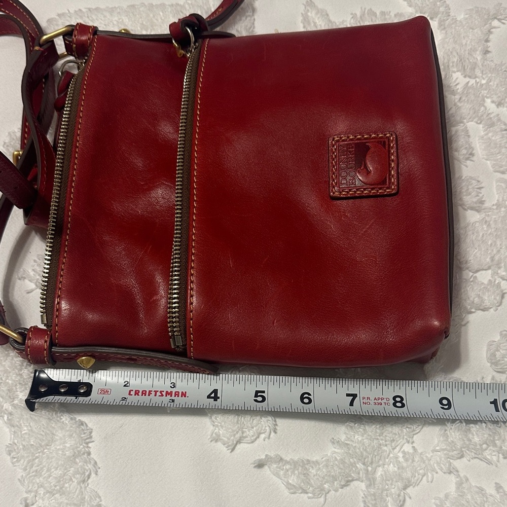 Dooney & Bourke Red Leather Crossbody Bag - Picture 2 of 7